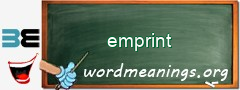 WordMeaning blackboard for emprint